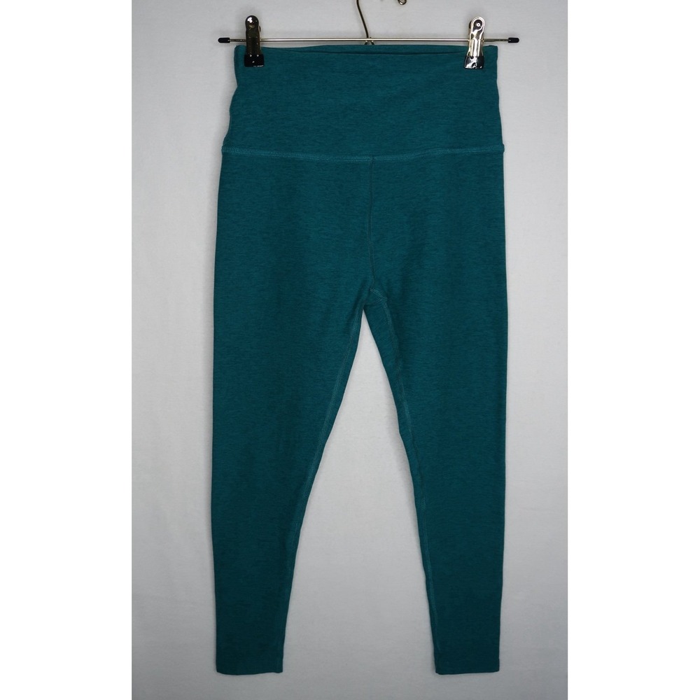 Beyond Yoga Spacedye Caught In The Midi Teal High Waisted Leggings Womens Medium